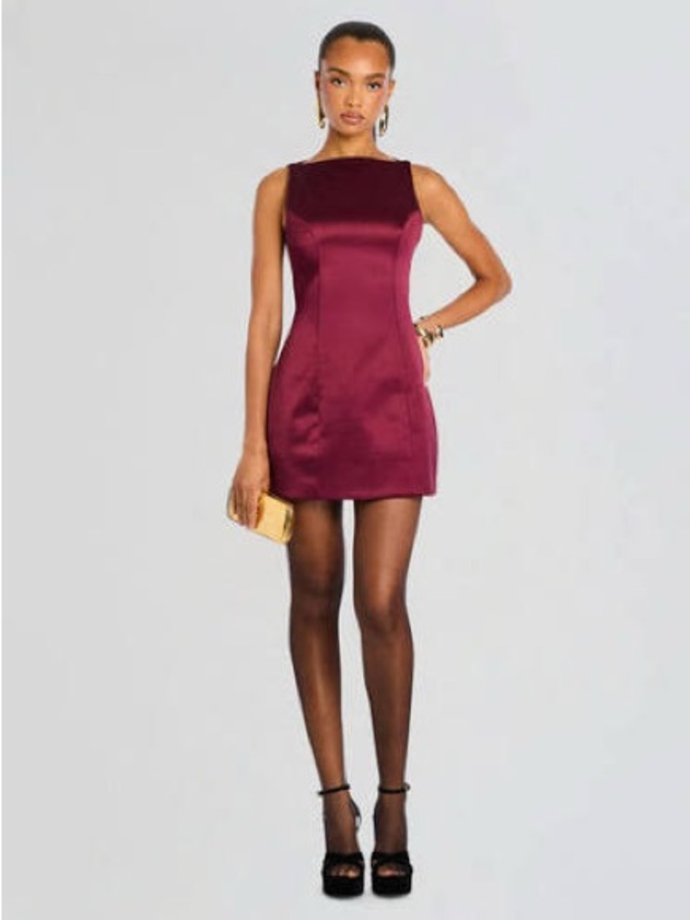 Retrofete Livie Satin Mini Dress